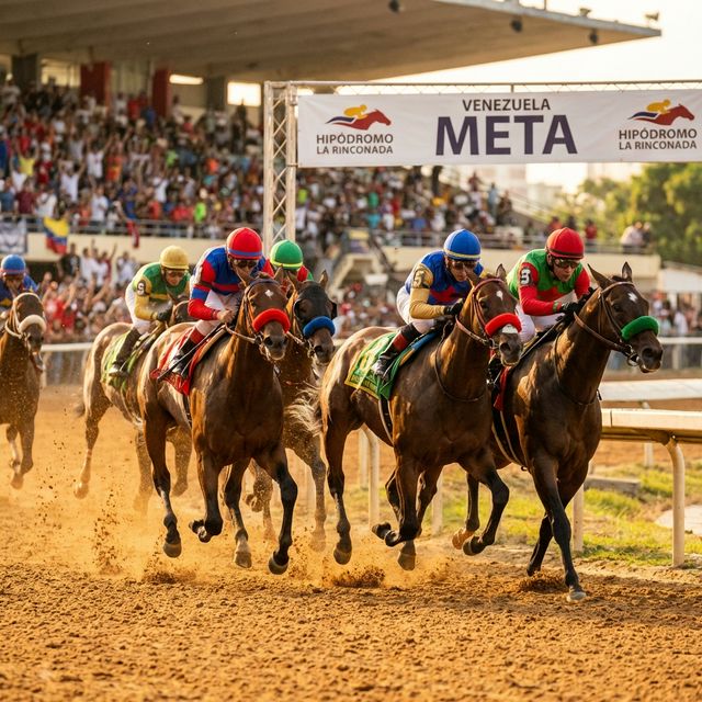 Carrera de caballos emocionante